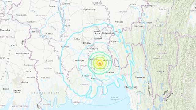 বাংলাদেশের বিভিন্ন স্থানে ভূমিকম্প অনুভূত