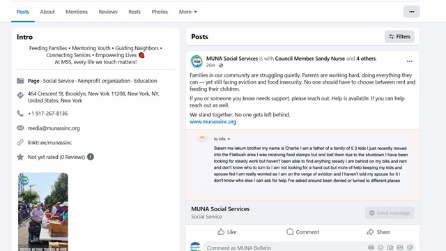 ছবি : ৬ নভেম্বর মুনা সোশ্যাল সার্ভিসেস-এর ফেসবুক পেইজ